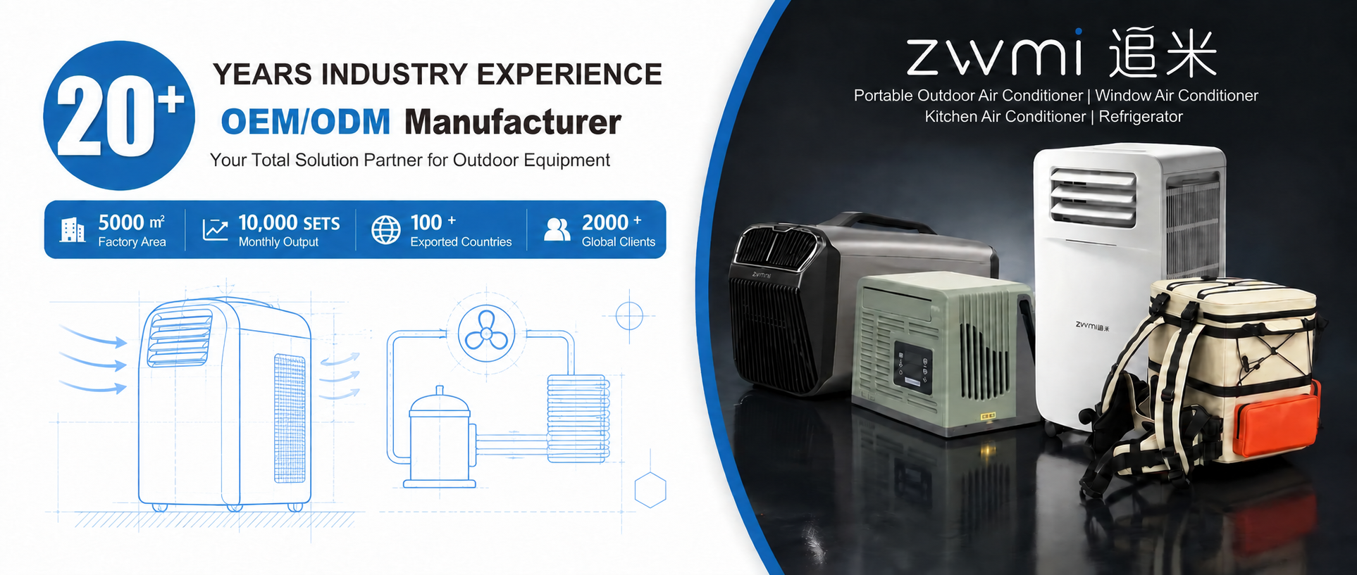 ZVVMI OEM and ODM manufacturer with portable cooling product range